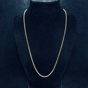 Les Bernard Inc Gold Tone And Brown Rhinestone Necklace